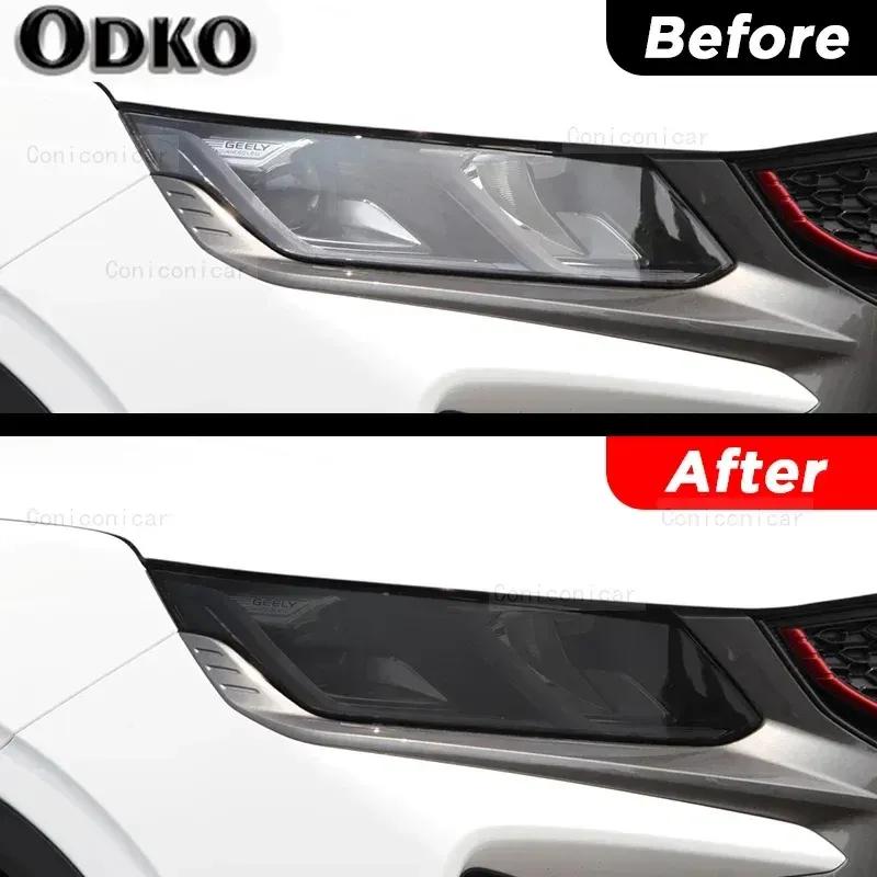 2 Pcs For Geely Coolray Escape SX11 Car Headlight Tint Black Protective Film Protection Transparent TPU Sticker Accessories