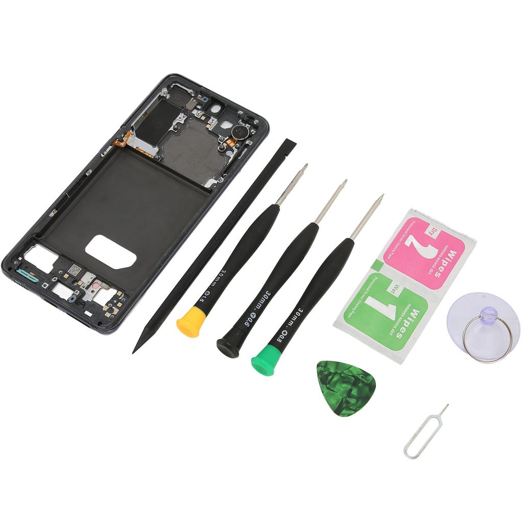 Middle Frame Plate Housing Board Mid Faceplate Bezel Replace Repair Parts for SAMSUNG S21Black
