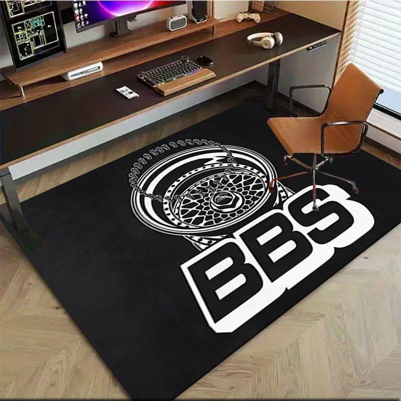 BBS Wheel Sticker Decal - Choose Your Size & Color!Office Mat Perfect for Home Decor Office Desk Chair Rugs Chair Carpet for Office Polyeste