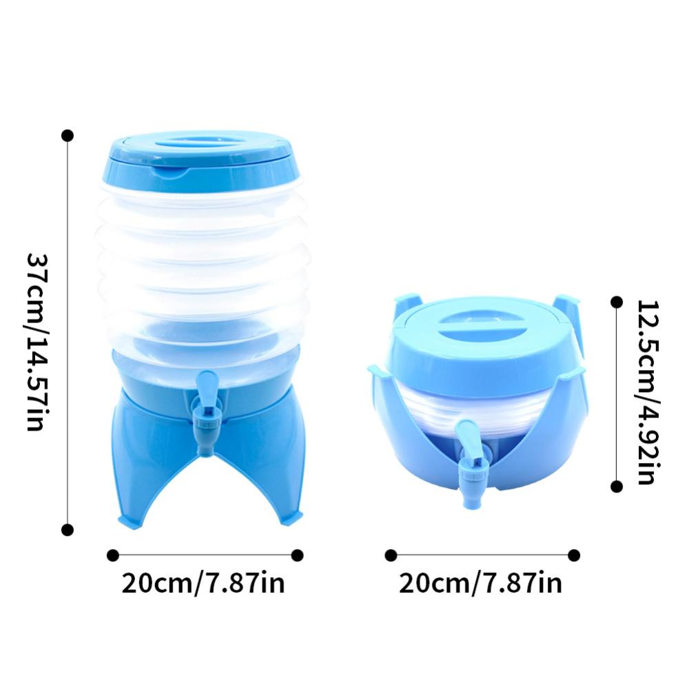 Seau d'eau pliable de 5,5 l, pour Camping en plein air, randonnée, conteneur d'eau, pêche, voyage, transport d'eau potable, seau de robinet de stockage