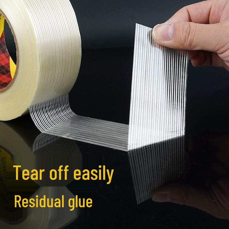 3M 8915 Fiber Tape: High Viscosity, Heat-Resistant, Waterproof, Translucent, Single-Sided Binding Tape.