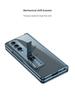 Samsung Z Fold 4 Transparent Magnetic Stand Case with Electroplated Phantom Design