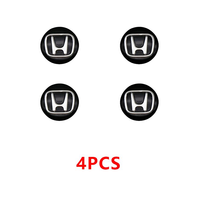 2/4/10Pcs 14mm Car Remote Key Aluminum Logo Sticker For Honda CITY CIVIC Mugen Pilot Type R Type S Insight RR Si Keychain shape SM1