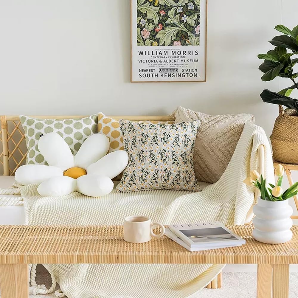 Mitsutoki Kobo Kissen 45cm x Nordisches Sofa Rücken Dekokissen Zabuton Körperkissen Rückenlehne Zuhause Weich zu den Einfachen Designbezügen, 45cm,