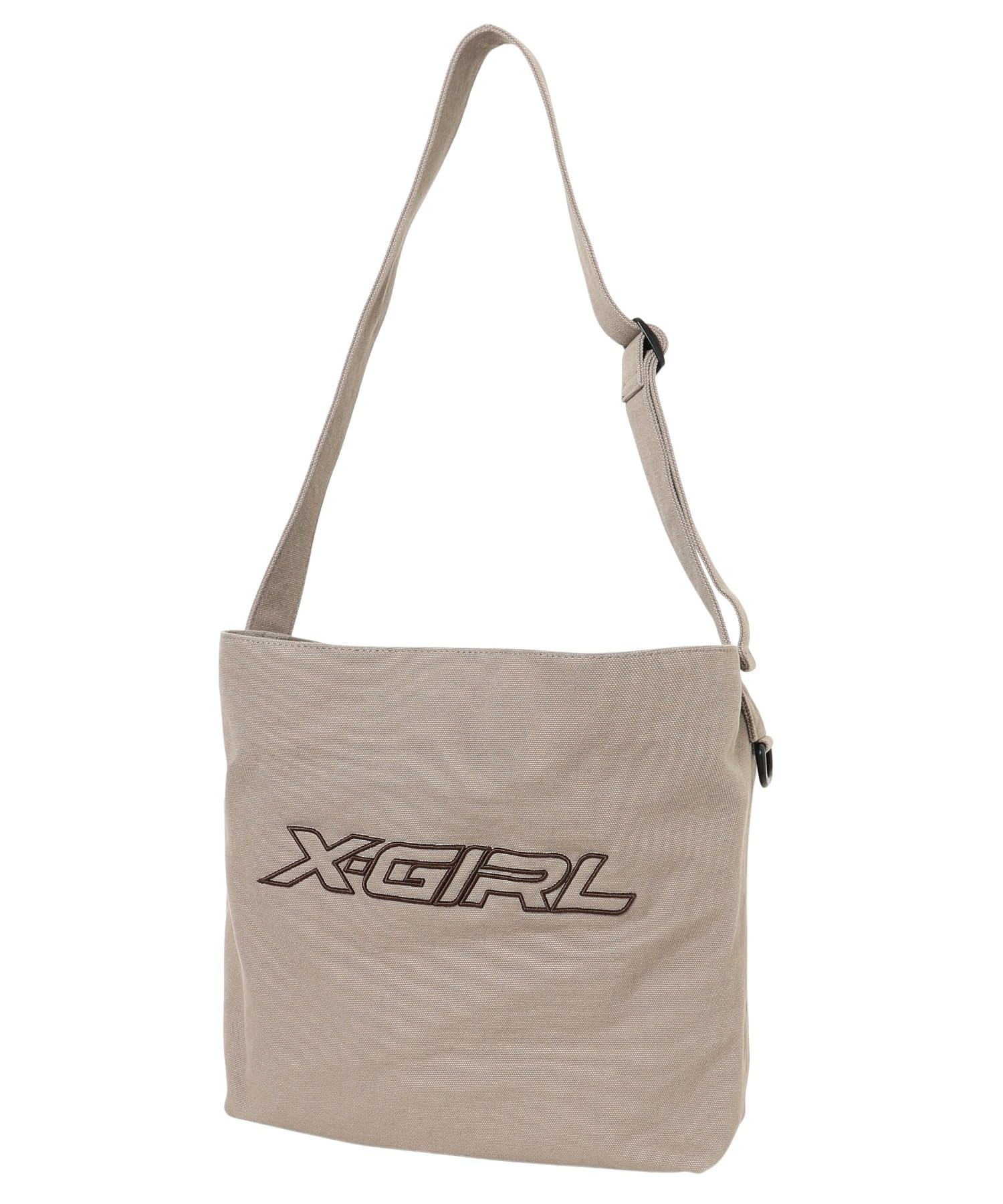 

Shoulder Bag LOGO MESSENGER BAG BROWN [X Girl] Women s коричневий