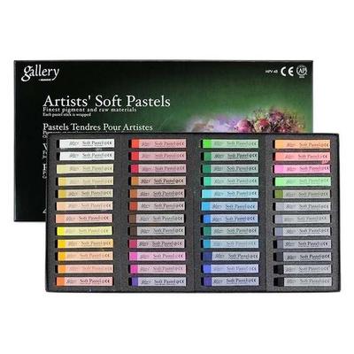 Gallery Soft Pastel Squares Cardboard Box Set of 48 - Assorted Colors