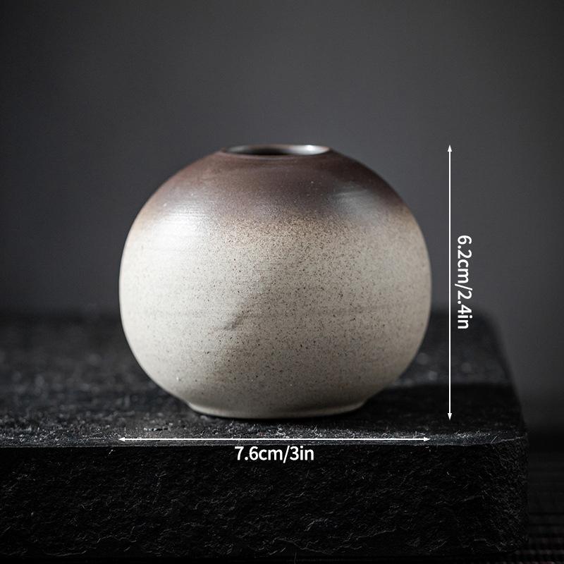 Japanese Ceramic Vase Handmade Retro Flower Vases Simple Mini Bud Vase Wedding Flower Arrangement Living Room Home Decoration