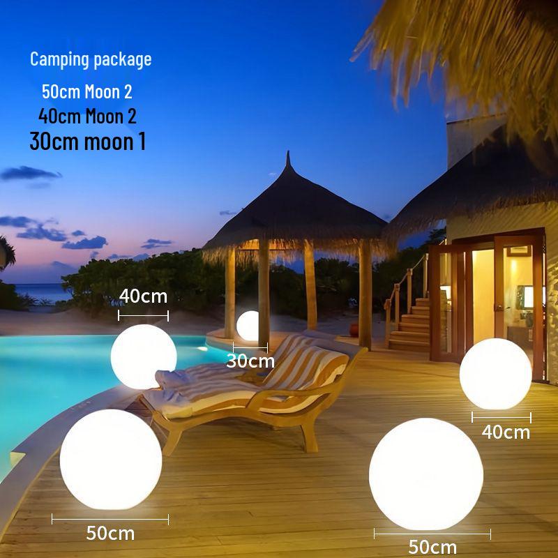 Solar Luminous Spherical Lawn Lamp: Waterproof Outdoor Atmosphere Light for Courtyard and Camping