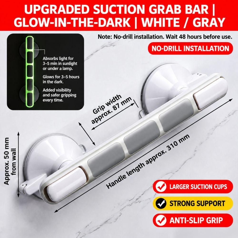 No Drill Installation Shower Grab Rail Luminous Non Slip Grip Anti Fall Support Bar  Shower Room