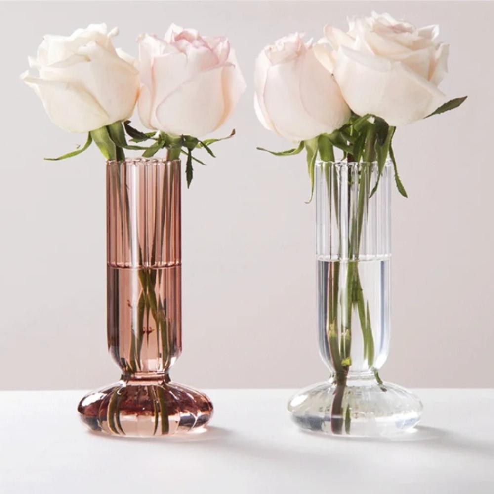 Nordic Creative Glass Vase Simple Transparent Vase Water Nourishing Flower Arrangement Living Room Decoration Modern Home Decor