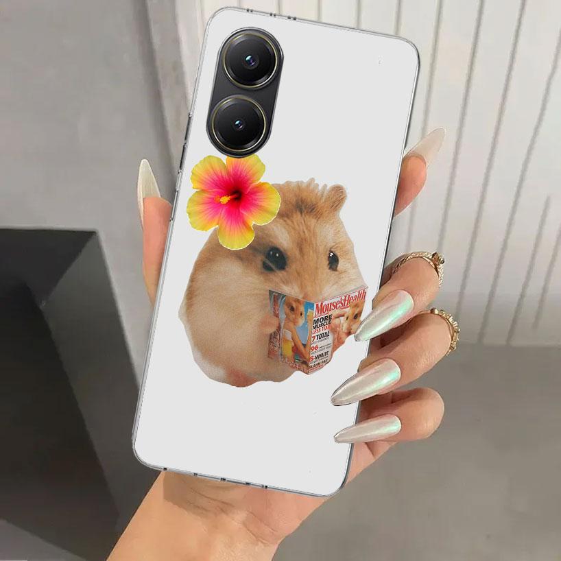 Funny Sad Hamster Meme Phone Case for Xiaomi Poco X5 X6 X7 Pro F7 Ultra M7 Redmi 15 15C 13 13C 12 12C 10 10A 10C 9 9A 9C 9T Shel