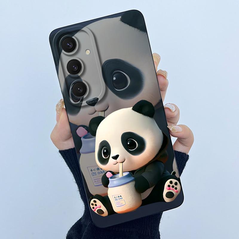 

For Samsung Galaxy S25 / S25 Plus / S24 / S24 Plus / S24 FE Cute Panda Sweet Girls Cats Soft Shockproof Case Protective Cover S24