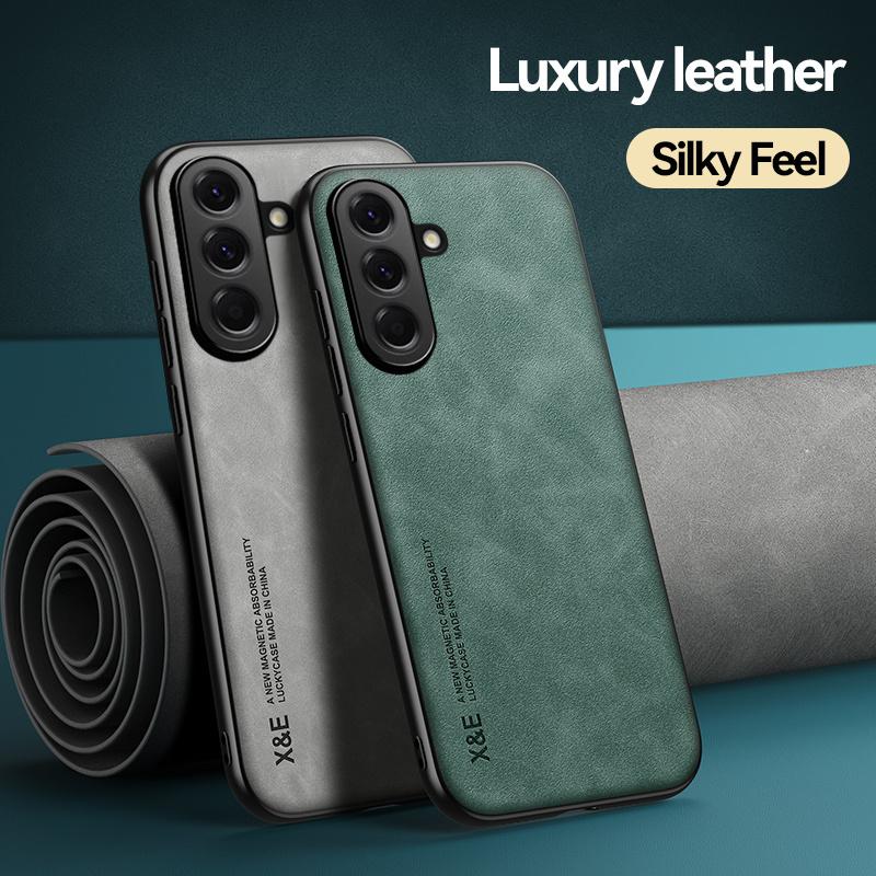 Funda For Samsung Galaxy A17 A27 A37 A57 5G Case Soft Silicone Car Holder Magnetic Leather Phone Cover For Galaxy A07 A 17 37 57