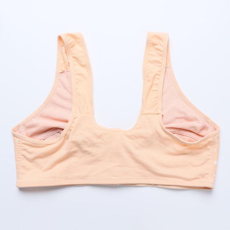 Printed Underwire Cotton Underwear Without Steel Ring Front Opening Buckle Lightweight Breathable Mom's Wide Shoulder Strap Vest Simple Casual