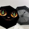 Christmas Cat Eyes Umbrella: A Festive Design for Outdoor Adventures - Auto-Open/Close, Lightweight & Durable Idea