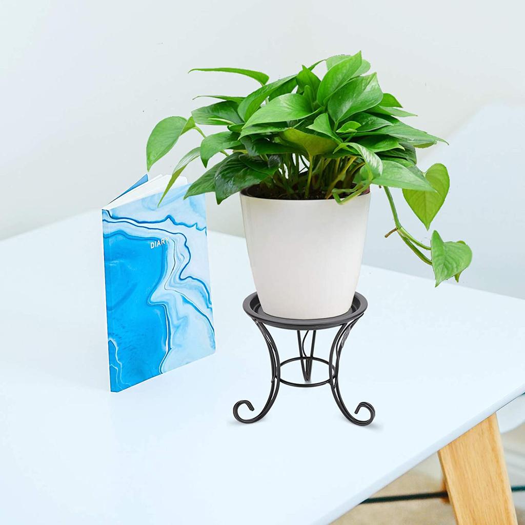 Good-Flower Stool Metal Flower Stand,European Style Stool Balcony Floor Garden Flower Pot Planter Holder Decor Plant Shelve