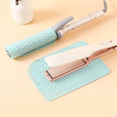 1pc Silicone Heat Resistant Mat For Hair Styling Tools, Pad For Curling Lrons And Straighteners, Portable Styling Heat Mat