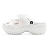 Crocs Sabot Plateforme Classique EVA Doux Tendance Mode Personnalité Commuter Chaussures Simples à Trous pour Femmes Blanc