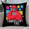 Cool G-Gorilla TagS Pillow Case Short Plush Double-sided Print Square Throw Pillow S Sofa Home Cushion Decorl,