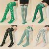 Day Patricks St Thigh High Stocking Over Knee Sock Long Striped Shamrock Women