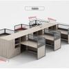 Six-Person Office Workstation with Chairs and Partitions