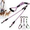 Walking Dog Puppy 2 Heads Leashes Dual Head Dog Leash Rope Portable Pet Walking Leash Lead  Dog
