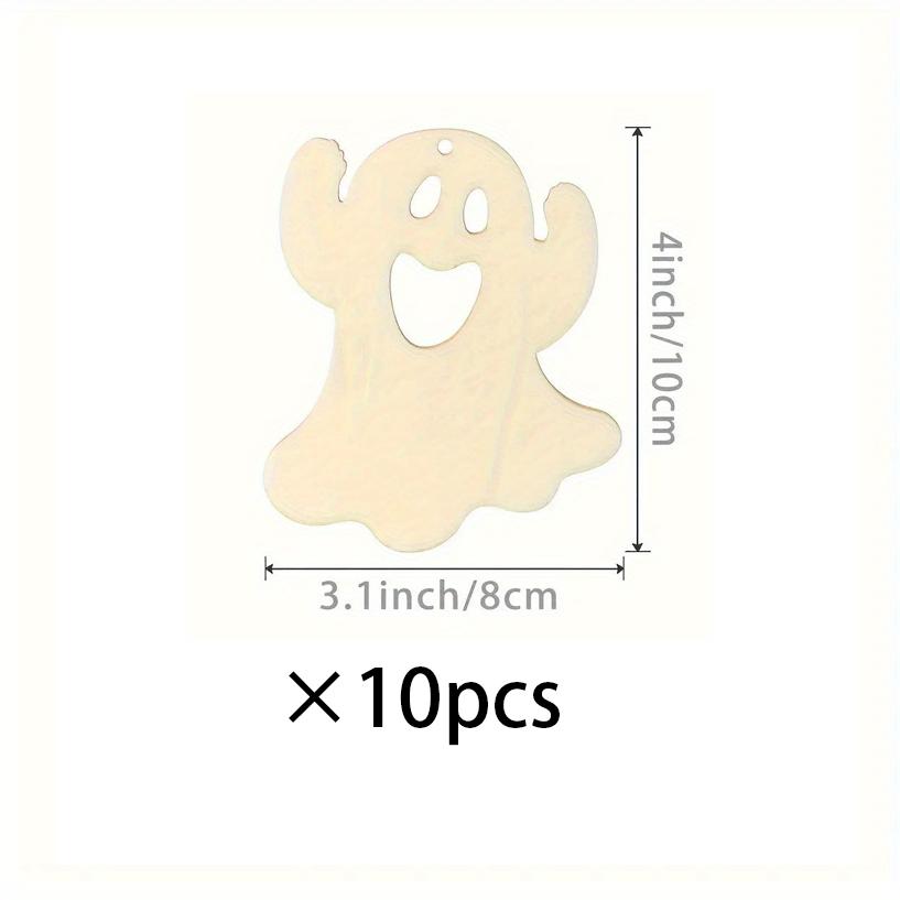 

Wood Ghost Cutouts Halloween Unfinished Wood Ghost Crafts Wooden Hanging Ornaments DIY Craft Gift Tags for Home Party Decoration