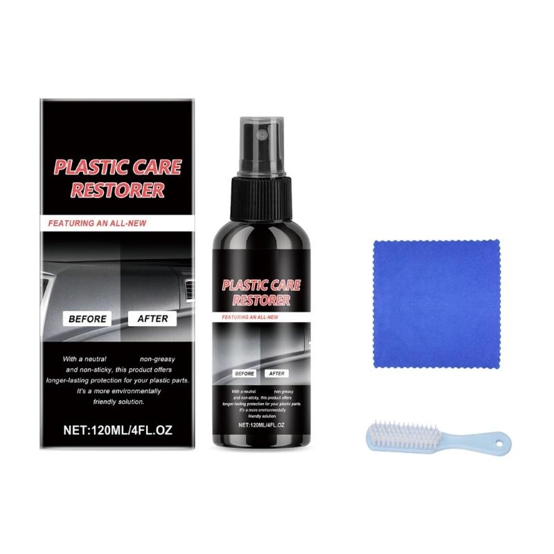 

Plastic Restore Revitalizer Plastic Renovator Longlasting Coating For Car Rubbers Refurbish Auto Detailing Cleaner 1