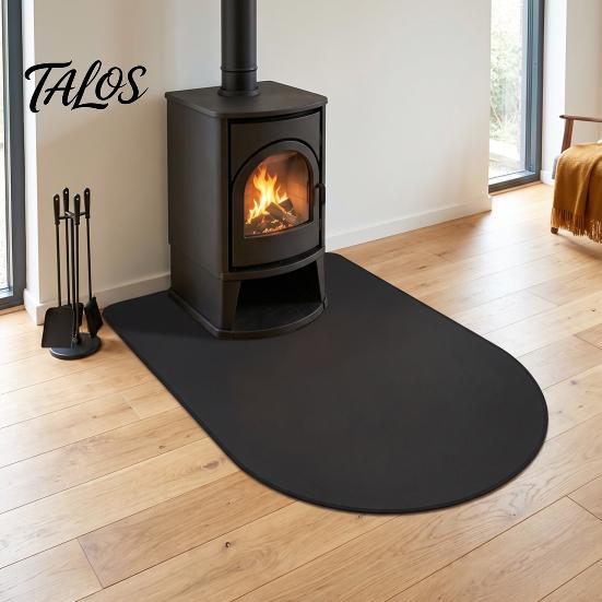 Heat Resistant Mat for Wood Stove under Grill Mats Outdoor Grill, Double-Sided Fireproof Pad Indoor Portable Pit Base Fireplace, Waterproof BBQ Floor