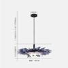 NEW Hemp Rope Purple Feather Pendant Lamp For Boys Girls Children'S Room Bedroom School Wedding Hanging Decor Led Lighting