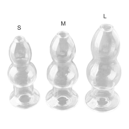 Effective Prostate Toy Smooth Fast Adaptation Rounded Tip Transparent Butt Plug Sex Toy for Bedroom
