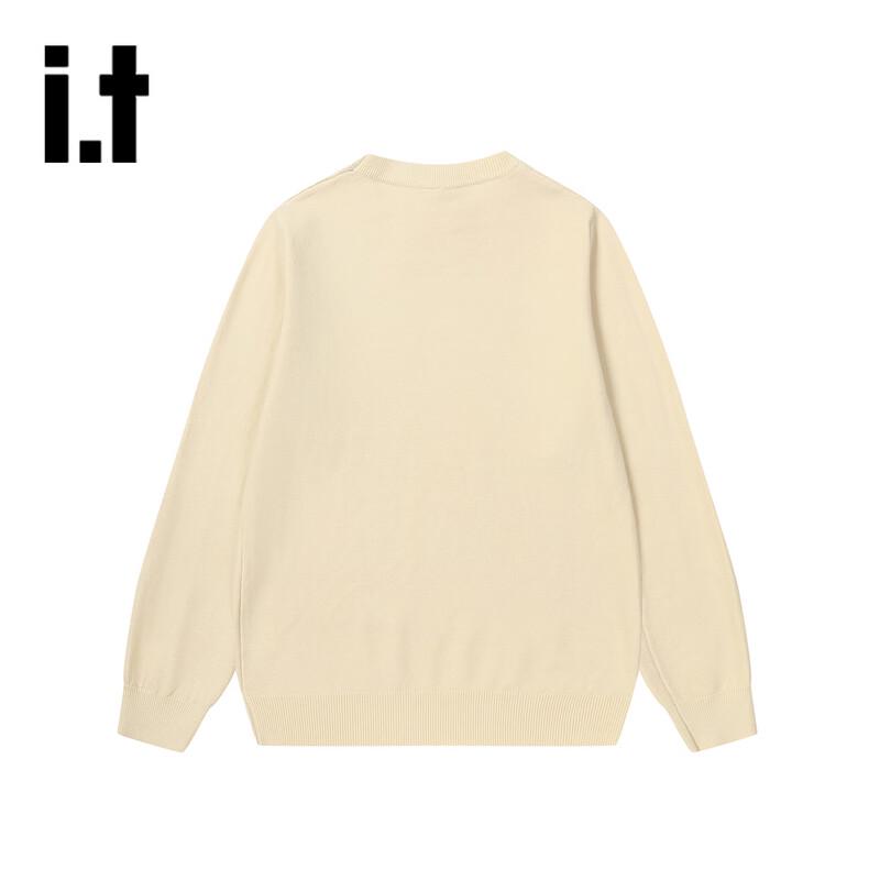 Izzue Unisex Retro Long-Sleeve Round Neck Sweater