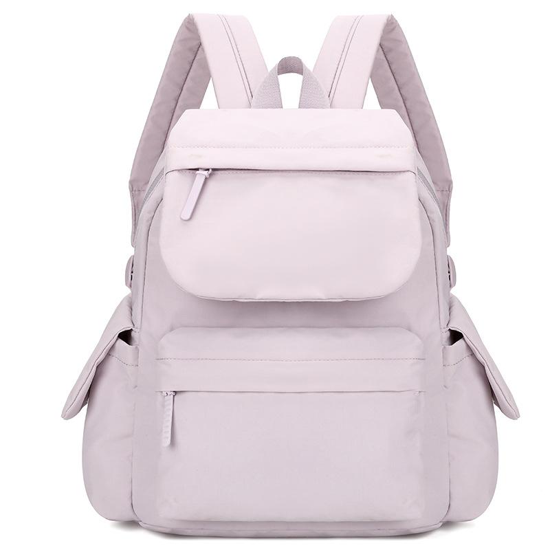 Sac à dos de couleur unie Léger Grande capacité pour unisexe