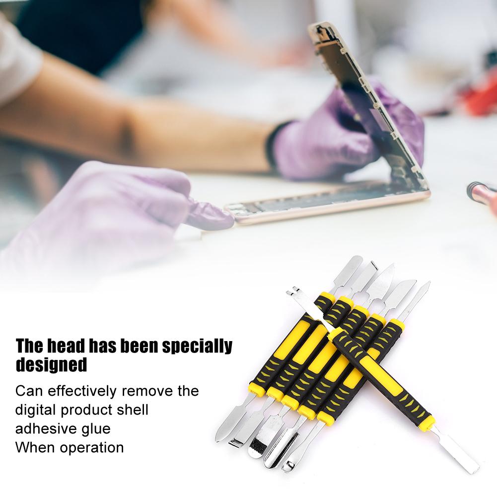 6 In 1 Carbon Steel High Hardness Flat Ends Mobile Phone Pry Bar Removal Opening Tool Knife