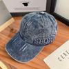 Spring and Summer Versatile Big Head Circumference Denim Baseball Cap Women