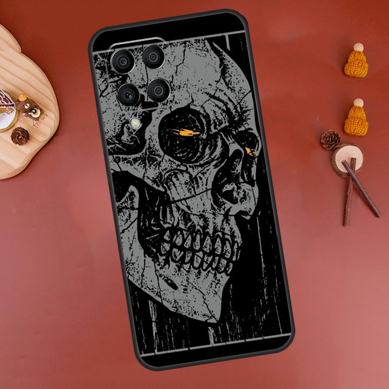 Cool Spooky Skull Face Case For Samsung Galaxy M33 M21 M31 M16 M36 M56 M53 M13 M12 M32 M52 M15 M55 M14 M35 M34 M54