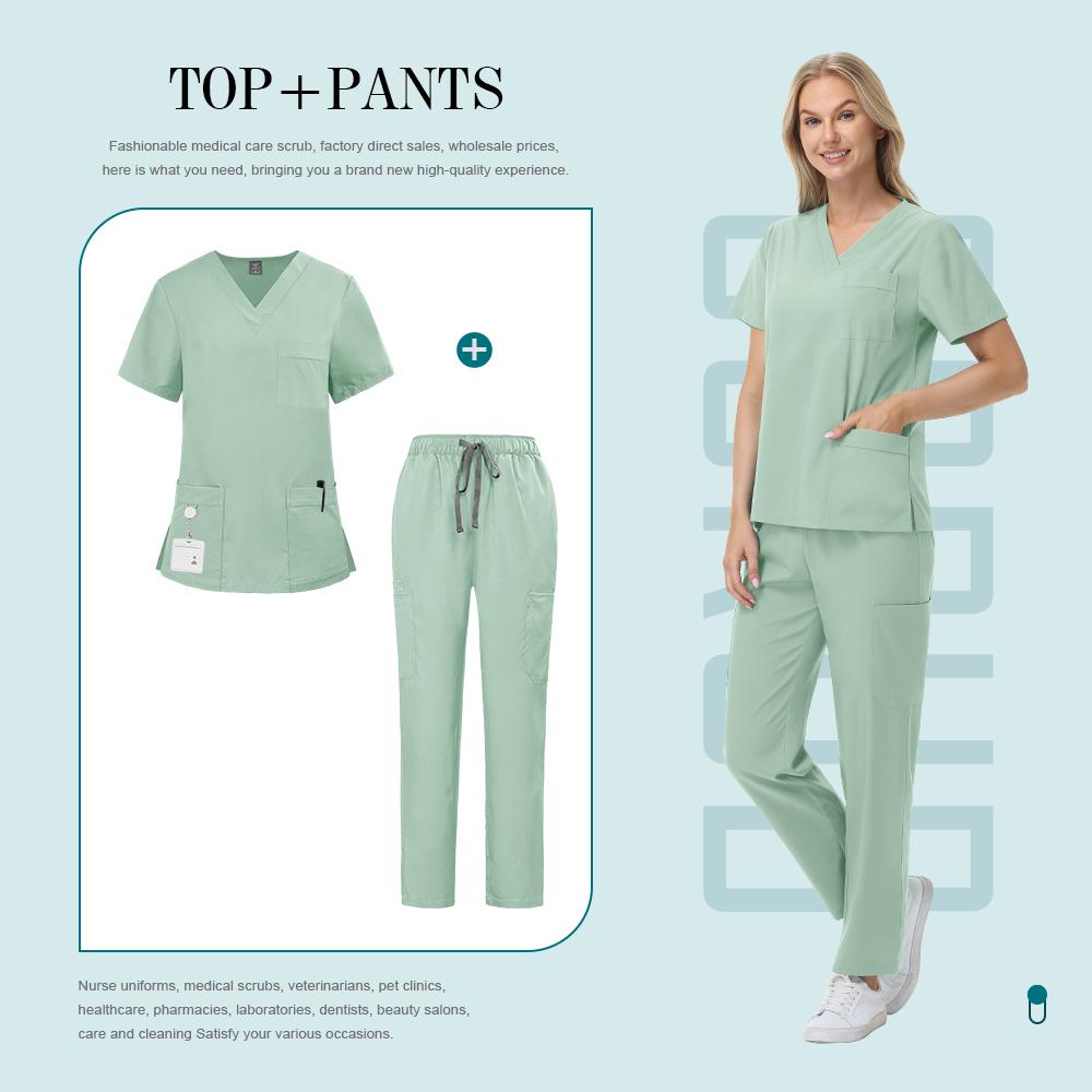 Hot Sale Soft Polyester Hospital Doctor Scrubs Nurses Accessories Nursing Articles Dental Scrub Pet Store Veterinary Uniform New