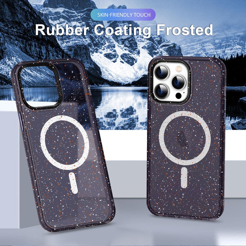 For IPhone16 Splash Ink Magnetic Phone Case for Apple 15pro Colorful 14 Skin-feel Mobile Phone Protective Case