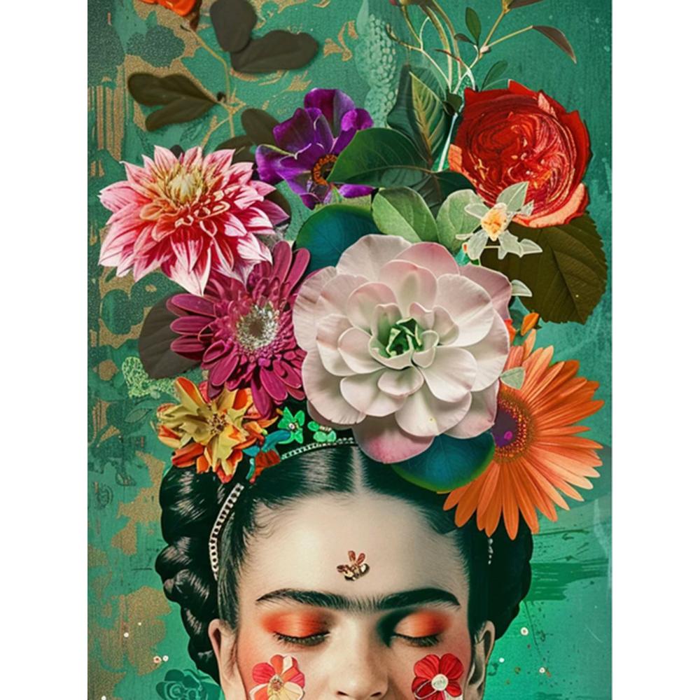 2026 New Diamond Painting Girl Flower Cross Stitch Kit Full Diamond Mosaic Women Art Embroidery Pictures for Home Decoration