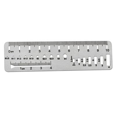 Surgical Stainless Steel Measuring Tool With Gradations for Animal Orthopedics Screw and Pin Size