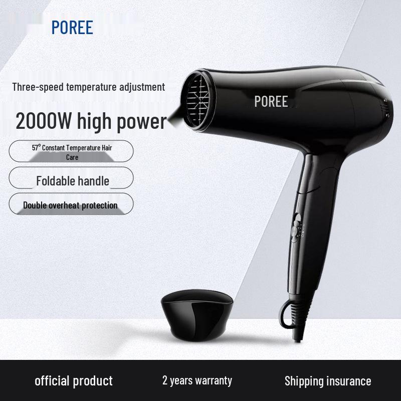 Flyco High Power Foldable Hair Dryer with Negative Ions for Damage-Free Quick Drying