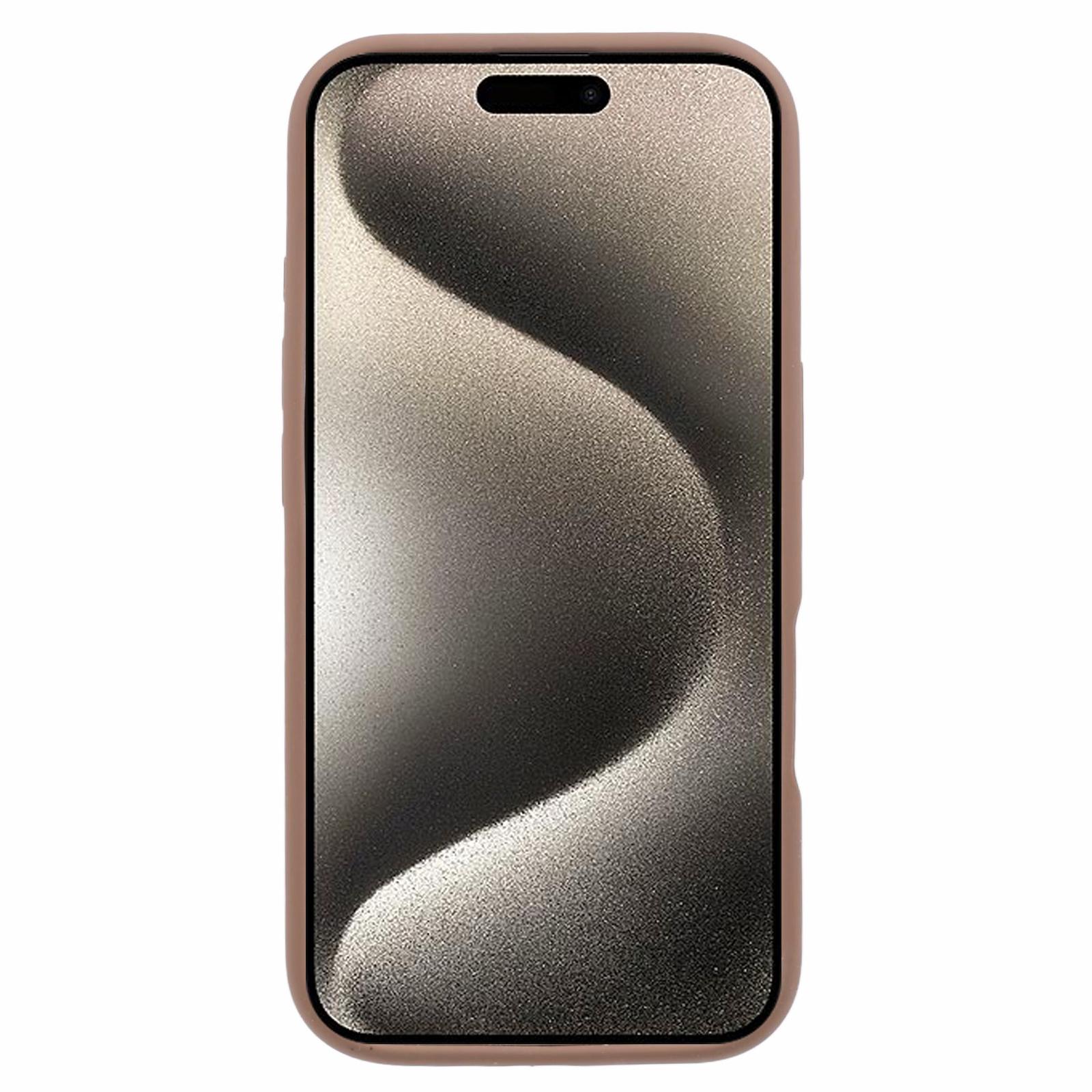 

For iPhone 16 Case PC+Liquid Silicone Anti-Scratch Lining Phone Cover Blue Grey