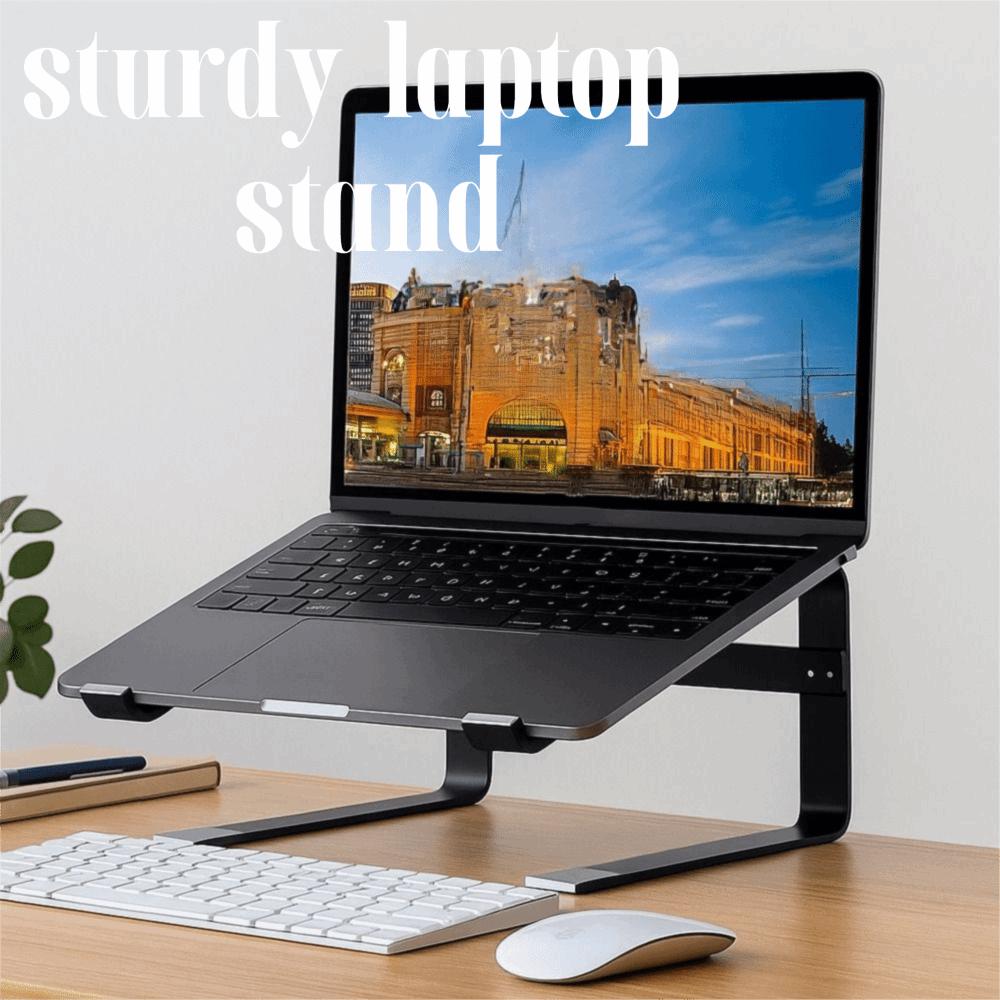 Ventilated Notebook Riser Double Layer Computer Stand Sturdy Laptop Holder  Space Saving