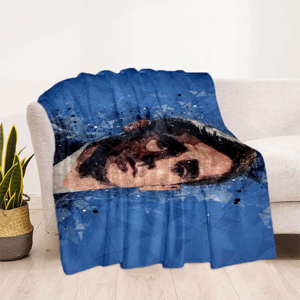 Portrait Mystery Blanket Soft Warm Cozy Great for Livingroom Bed Couch Four Seasons Multipurpose Stylish Decor Gift for Travel Home Birthdays