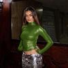 T-shirt Pullover Donna Manica Lunga Colorata Brillante Dimagrante Primavera 2026