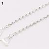 Fashion Elegant Crystal Bra Shoulder Lingerie Accessories Bra Straps Metallic Silver Plated