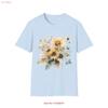 Floral Softstyle T Shirt Summer Vibes for Her Casual Wear Vintage Washed Streetwear Stretched Stylish Designer Clothes