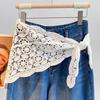 Slim Fit Hip Curtain Lace Trim Apron Wrap Skirt Trendy Fart Curtain  Women
