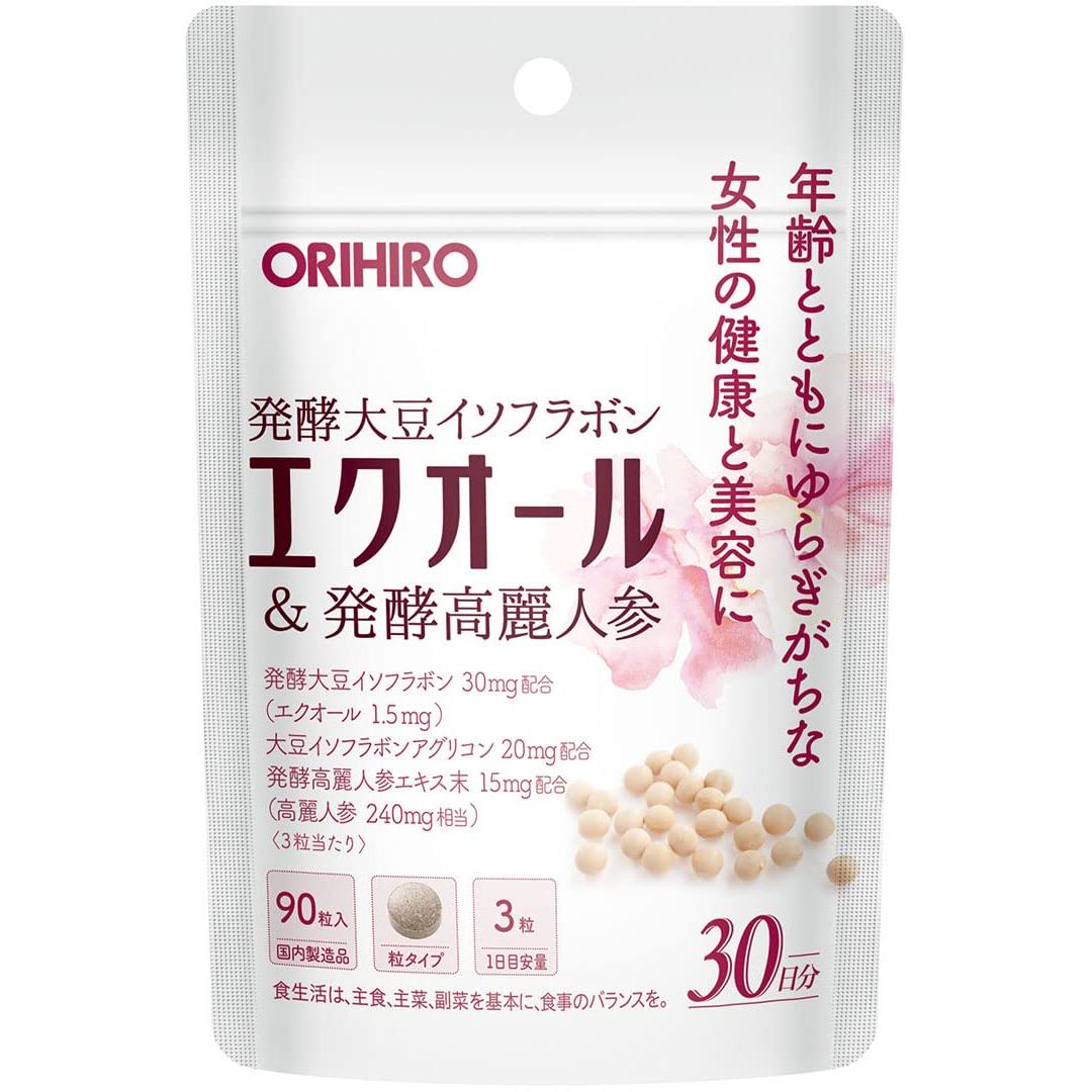

Orihiro Еквол та Ферментований Корейський Женьшень | Еквол, Аглікон Ізофлавону Сої, Женьшень 90Tablets (30Days)