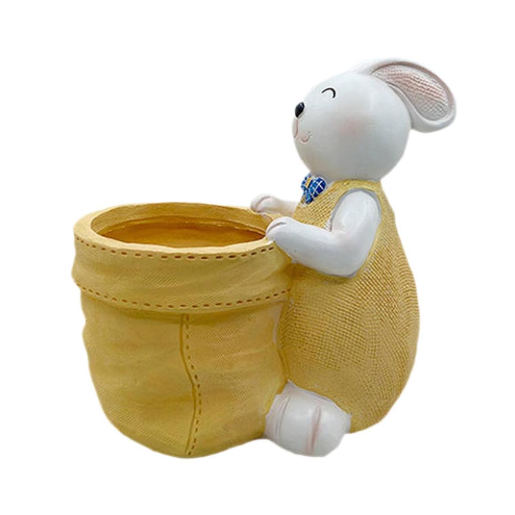 Flower Pot Decorative Pen Holder Storage Case Sculpture Animal Plant Pot Garden Figurine for Living Room Home Yard Balcony Lawn